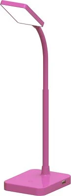 MaxLite Slim LED Desk Lamp with USB Port Pink Finish Adjustable Neck 105359 - Image 1 of 4