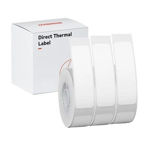 3 Rolls White Label Paper for NIIMBOT D11 D110 Waterproof Self-Adhesive Tape - Picture 1 of 8