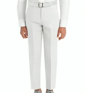 Lauren Ralph Lauren Straight Leg Linen Dress Pants Big Boys 20R White Hook & Bar - Picture 1 of 17