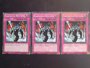 3x Yu-Gi-Oh! z.B. SDDE-DE036 Sakuretsu-Rüstung Common NM 1st Ed - Bild 1 von 1