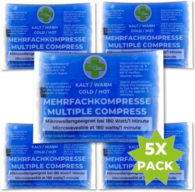 LisaCare - Mehrfachkompressen Kalt/Warm - Kühlkompressen 5er Sets