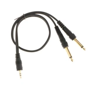 1 Stück Audiokabel 3,5 mm Klinke Stereo Stecker auf 2 x 6,3mm Klinke Mono - Picture 1 of 16