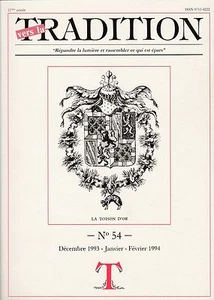 revue: Vers la TRADITION - 54 - 1994 - Répandre la lumière et rassembler ce ... - Bild 1 von 1