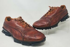 Puma TitanTour Brown Leather Golf Shoes Mens 11.5