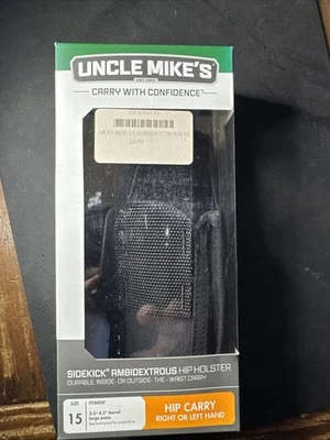 UNCLE MIKES SIDEKICK AMBI HIP HOLSTER SIZE 15 3.5-4.5” Large Autos Like Glock 17 - Image 1 of 4