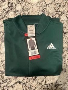 NWT YOUTH ADIDAS Green Bomber Jacket Full Zip Sz Medium 10/12 - Picture 1 of 1