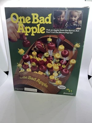 ONE BAD APPLE GAME 1988 PRESSMAN TOY CO VINTAGE GAME  + INSTRUCTIONS - Image 1 of 4