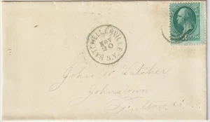 Batchellerville NY 3ct bnknte cds Saratoga Co to Johnstown Cover (i205) - Picture 1 of 2