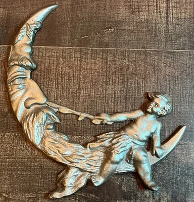 Art Nouveau Men In The Moon Cherub Baby Used To Be A Mirror? - Image 1 of 4