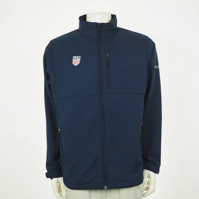 New Columbia Ascender Softshell Jacket Mens Large Blue Full-Zip Team USA Soccer - Image 1 of 4