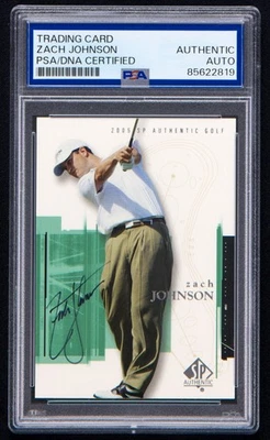 Zach Johnson Signed 2005 SP Authentic Card #10 (PSA) PGA Golfer Golf Auto - Image 1 of 2