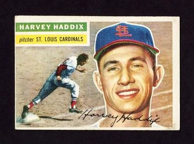 1956 Topps #77 Harvey Haddix Muito Bom/Muito Bom Estado - Sem Dobras - Imagem 1 de 2