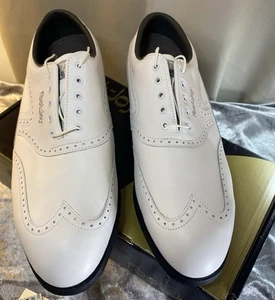 NEU mit Karton Footjoy Herren Golfschuhe # 53135 weiß Budapester Gr. 13M - Bild 1 von 12