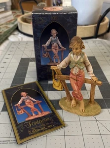 Figurina Joel Villager Fontanini Cimelio Natività 5 pollici NIOB 1983 - Foto 1 di 13