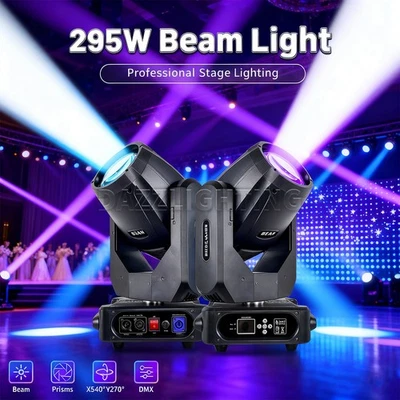 Paquete de 2 focos de haz afilado PAIDUN 295W 14R cabeza móvil luz discoteca barra boda Foto 1 de 4