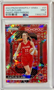 2024 MONOPOLY PRIZM ROOKIE RED ICE FREE PARKING #27 CAITLIN CLARK PSA 9 MINT - Picture 1 of 2