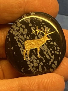 Alce / Dear - Piedra de bolsillo - Dije de buena suerte - ¡Excelente estado! - Imagen 1 de 6