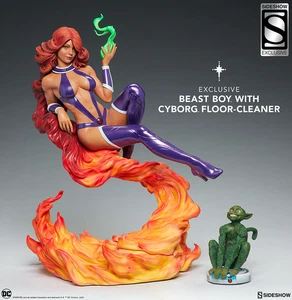 Sideshow DC Starfire Premium Format Statue EX #403/500 mit Beast Boy NEU SEALED - Bild 1 von 17
