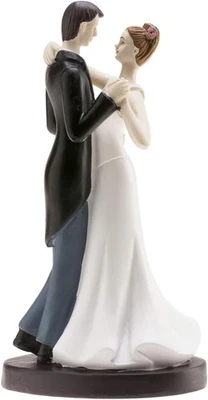 Brautpaar Figuren Tortenfigur Hochzeitspaar Tortenaufsatz Tischdeko 16cm - Bild 1 von 4