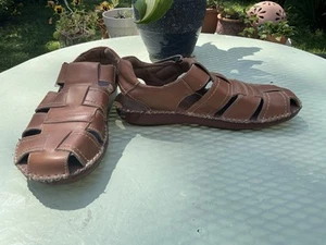Sandalias Florsheim Para Hombre Talla 9 M Cuero Marrón Venture Fisherman Comfortech - Imagen 1 de 8