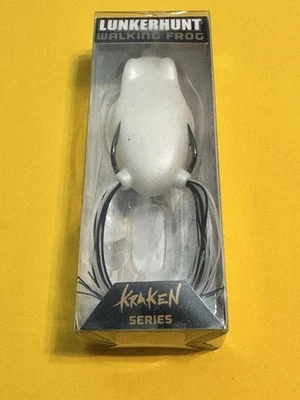 “HOT FALL BAIT”  Lunkerhunt Kraken Series Walking Frog  2 1/ 2”  1/2 oz  Ivory - Image 1 of 4