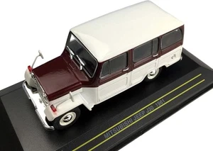 FIRST:43 1/43 Mitsubishi Jeep J30 1961 White Wine Red F43-014 Diecast Model Car - Picture 1 of 2