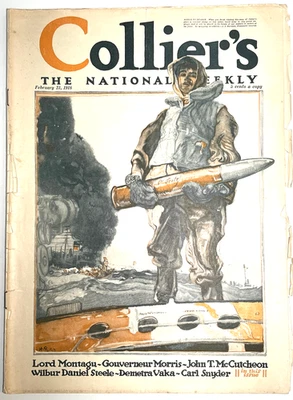 COLLIERS Magazine - Feb 1918 - Future of Aircraft / Women in WWI - Image 1 of 4