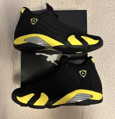 Nike Air Jordan 14 Retro Thunder 2014 487471-070 Last Shot Talla 14 Xiv Usadas Una Vez Foto 1 de 4