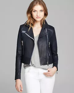 Chaqueta recortada de cuero ""Aiah"" lista para usar de la marca J en Duke $1195 - Imagen 1 de 8
