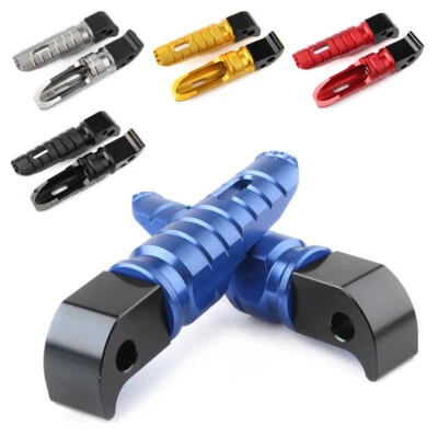 For Yamaha Motorcycle Aluminum Rear Passenger Footrests Foot Pegs Pedal Pads Foto 1 de 4