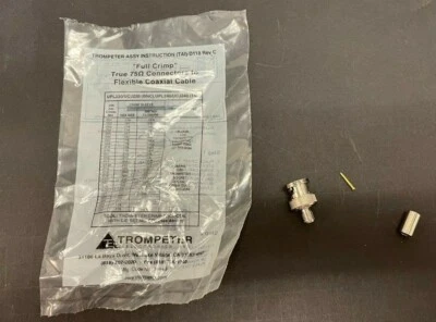 Trompeter UPL220/UCJ220 FULL CRIMP 75OHM CONNECTOR TO FLEXIBLE COAX (QTY 35) - Image 1 of 4