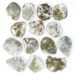 2.00 CT Natural Loose Slice Diamond 4.45 MM Black Grey Color Diamond LQ1721 - Picture 1 of 8