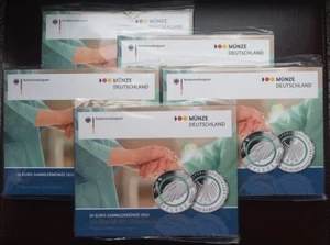 5 x 10 euros 2022 CUIDADO compl. ADFGJ Al servicio de la sociedad PLACA PULIDA - Imagen 1 de 7