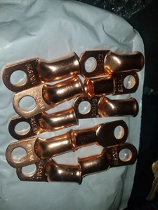 1/0 GAUGE RAME 3/8 ANELLO 10 PK CONNETTORE TERMINALE A CRIMPARE BATTERIA AWG CUR1038 - Foto 1 di 2