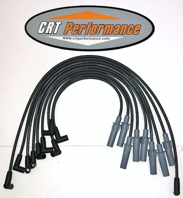 DODGE RAM 1994-2003 5.2L 5.9L V8 1500 2500 3500 PRETO 8MM FIOS DE VELA DE IGNIÇÃO EUA! - Imagem 1 de 1