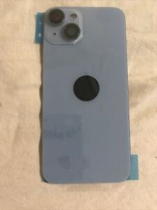 Back vetro Scocca Posteriore Per iPhone 14 Compatibile Apple Magneti Azzurro Blu