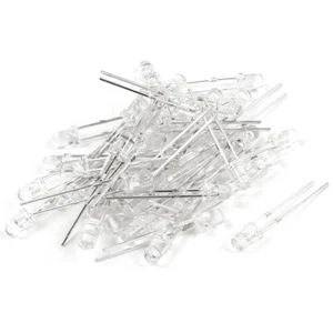 40pcs 3mm Diametro Cabeza redonda blanco LED Emisor de luz de diodo DC2.5V-3.0V - Imagen 1 de 1