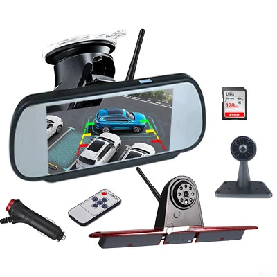 Wireless 7" Mirror Monitor DVR Reversing Camera For Mercedes Sprinter/VW Crafter - Image 1 of 4
