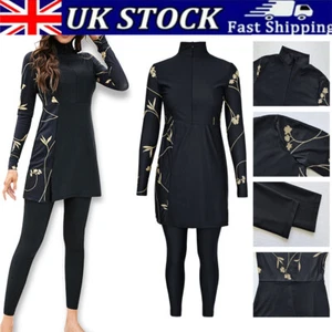 Muslim Women Swimwear Islamic Burkini Swimsuit Full Cover Beach Bathing Suit UK. - Picture 1 of 13