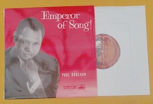 PAUL ROBESON " EMPEROR OF SONG " RARE SUPERB UK ORIGINAL 10" LP 1R1R - Picture 1 of 11