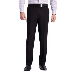 Pantalones de vestir Haggar para hombre rendimiento confort cintura flexible sin arrugas variedad - Imagen 1 de 15