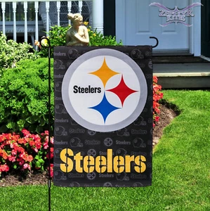 Pittsburgh Steelers garden flag double sided 12"x18" flag Officially Licensed - Picture 1 of 7