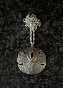 Vintage Rare James Avery Sterling Silver Large RETIRED Sand Dollar Pendant - Picture 1 of 5