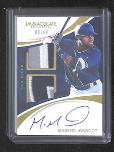 2017 Panini Immaculate Collection Dual Patch Autograph #SPR-MM Manuel Margot