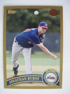JONATHAN BURNS SP #/50 GOLD 2011 Topps Pro Debut baseball card PFLUGERVILLE TX