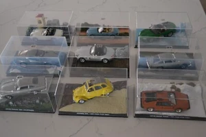 9 X JAMES BOND 007 DIE CAST CARS 1:43 SCALE - ASTON MARTIN DB5 GOLDFINGER, ETC - Picture 1 of 11