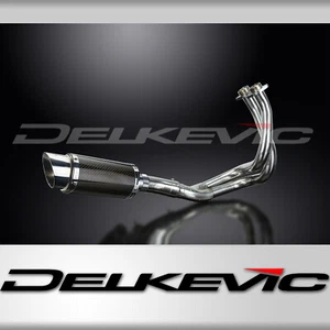 Kawasaki Ninja 650 2017-2024 Complete Exhaust 2-1 8" Round Carbon Muffler - Picture 1 of 5