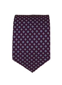BOGGI Burgundy Geometric Silk Tie ITALY 62"/ 3.2" EC - Picture 1 of 9