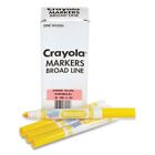 Crayola Ultra-Clean Washable Broad Line Marker Yellow 12 Pack-New