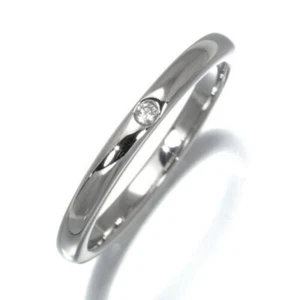 TIFFANY & Co. Elsa Peretti Platinum .02 Diamond Band Ring 7 - Picture 1 of 4